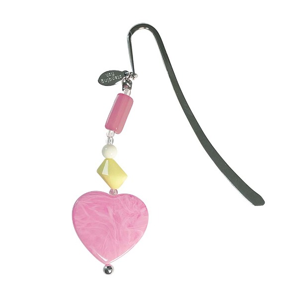 [선물 포장]pink big heart bookmark
